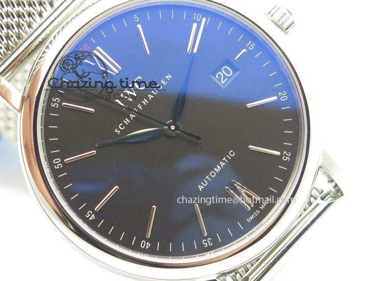 MIROTIME 0506 Portofino SCHAFFHAUSEN SS MKF 1:1 Best Edition Black Dial On Mesh Bracelet A Sporty 7342